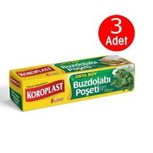 Koroplast Orta Boy Buzdolabı Poşeti 3 x 20'li 24 x 38 CM