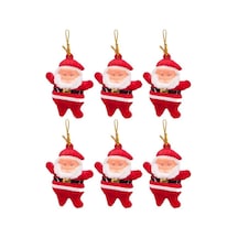 6 Adet Noel Baba Yılbaşı Çam Ağacı Süsü Orta Boy Diğer