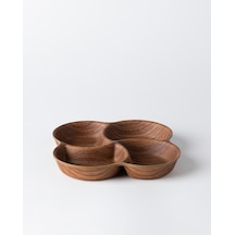 Migne Dört Bölmeli Çerezlik - Kahverengi - 19 Cm 8684427298268
