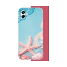 Samsung Galaxy A06 Uyumlu Mavi Kumsal Baskılı Silikon Kılıf Renkli
