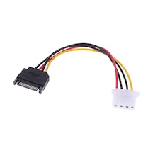 4843 Sata Kasa Hdd Dişi Erkek 4 Pin Power Molex Güç Kablosu 20 Cm