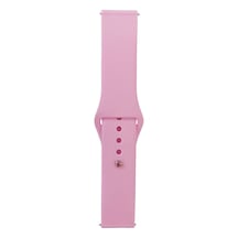 Xiaomi Amazfit Pace Band Serisi 22mm Klasik Kordon Silikon Strap Kayış-pembe