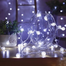 Jms Beyaz 6 M 40 Adet Led Küre Dize Işıklar Usb/pil İle Çalışan Kabarcık Kristal Dize Işıklar Parlayan Ampul Diğer