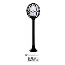 100X30 25 Lik Lale Meridyen Model Park Bahçe Aydınlatma Çim Direğ