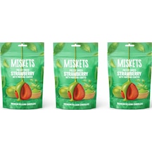Belçika Çikolatalı Matcha Kaplı Kurutulmuş Çilek 80gr X 3 Adet