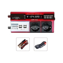 Priz Ve Çakmaklık Modifiye Sinüs İnverter Araç Ve Güneş Enerjisi Uyumlu 12v 2000w Çift Usb Çift Priz Ve Çakmaklık
