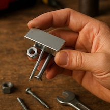 5'li Set: N35 Sınıfı 40x20x5 Mm Köşeli Neodyum Mıknatıs Nikel Kaplama Lisinya