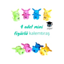 4 Adet Mini Figürlü Kalemtıraş