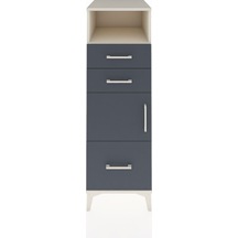 Kronos Dolap 2 Raflı 3 Çekmeceli Tek Kapaklı 44x59x134 Aytaşı-antrasit Aytası