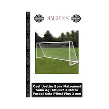 Özel Üretim Spor Malzemesi Saha Ağı Kr-117 3 Metre Futbol Kale Filesi Floş 3 Mm Belirtilmemiş