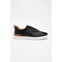 Morven Erkek Siyah Deri Sneaker Ayakkabı 25ms005033001 Siyah
