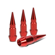 Alüminyum Sivri Sibop Kapağı Kırmızı 4&amp 39lü 45mm