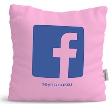 Kişiye Özel Facebook Pembe Yastık
