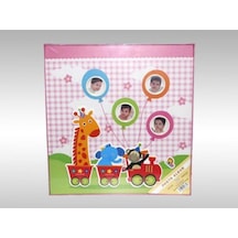 20 Yaprak 40 Sayfa 315x325mm Yapıştırmalı Bebek Albümü Pembe