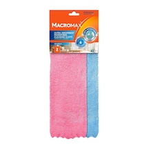 Macro Max Mikrofiber Ultra Emici Temizlik Bezi 2'li Paket 30x29cm, Işıltılı Ve Pürüzsüz Temizlik 0