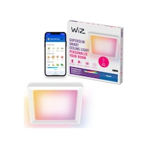 Wiz Beyaz Akıllı Sıva Üstü Rgb Kare Panel Tavan Armatürü 17w Renkli