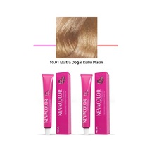 Hubrendy Tedarik 2 Li Set Premium 10.01 Ekstra Doğal Küllü Platin - Kalıcı Krem Saç Boyası 2 X 50 G