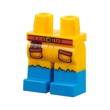 Minifigür Parçaları: Legs Decorated, Bacak, Ayak: 970c00pb1677