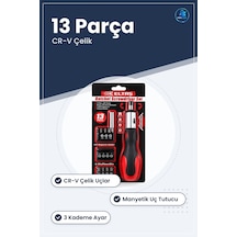 Tornavida Crıcırlı 13 Parça Bits Seti Cr-v Silikon Sap Manyetik U