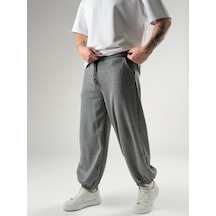Cocopelli Bol Paça Desenli Gri Erkek Baggy Pantolon Coc2727 Gri