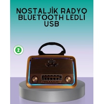 Bluetooth Özellikli Nostalji Radyo 3 Bant Fm Am Sw