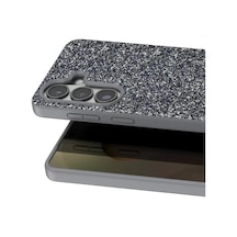 Onegif Samsung Galaxy S26 Plus Uyumlu Bright Simli Kapak - Gümüş
