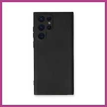 Gees Global Samsung Galaxy S23 Ultra Uyumlu Kılıf Nano İçi Kadife Silikon - Siyah Gbzs