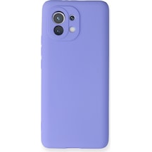 Newface - 542 - Xiaomi Mi 11 Kılıf Premium Rubber Silikon - Edntrend - - Lila