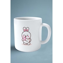 Sevgililer Günü Sevgili Kişiye Özel Baskılı Kupa Bardak Çift Taraflı Baskı Model 30 Kuyruk Çok Renkli