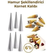 6'Lı Lüx Çelik Korneo Milföy.Tatlı.Kek.Pasta Sunum Kalıpları