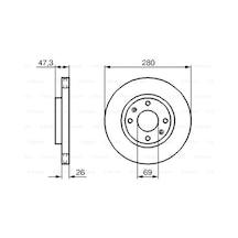 Hyundai Elantra 1.6 2004-2006 Bosch Ön Disk 2 Adet