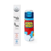 Coral High Kids Kırmızı Mavi Astronot Uzay Desenli Pipetli Ve Direkt İçim Çelik Termos 500 Ml 38127 Kırmızı