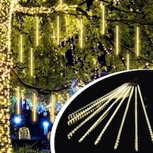 10&apos Lu 45 Cm Plastik Meteor Led Usb 2m Kablo Sarı Renk Ağaç Işığı Renk Değiştiren Asmalı Dekoratif Bahçe Ve Dış Mekan Aydınlatması 5570