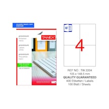Tanex Tw-2204 105x148,5mm 100 Lü Lazer Etiket