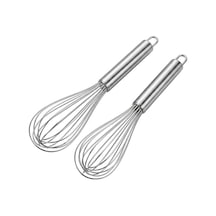 2'li Paslanmaz Çelik Mini Çırpıcı Seti, 20 Cm Tel Çırpıcı, Metal Saplı Yumurta Sos Krema Karıştırıcı, Askı Halkalı Mutfak Çırpma Aparatı