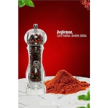 Alistair Serisi Kristal Akrilik Seramik Dişli Ayarlanabilir Lüks Baharat Öğütücü 16 Cm 722917 Açık