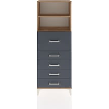 Arges Dolap 2 Raflı 5 Çekmeceli 60x30x163 Çam-antrasit Atlas Çam Arges Dolap 2 Raflı 5 Çekmeceli 60x30x163 Çam-antrasit Atlas Çam