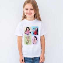 Blackpink Baskılı Unisex Çocuk Tişört T-Shirt Mr-12 Beyaz