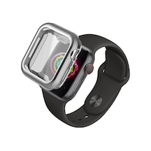 Microcase Apple Uyumlu  Watch Seri 6 40 Mm Shine Serisi Kılıf - Gümüş (473993402)