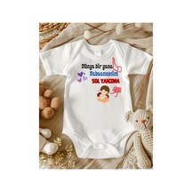 Lupi Babaanne Tasaımlı Bebek Zıbın % 100 Pamuk Unisex 35 ekru