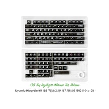 136 Tuşlu Keycaps Siyah Baskılı, Şeffaf, 136 Tuşlu İngilizce Yazı Tipi Kutulu Tüm Mekanik-manyetik Klavyeler İle Uyum Sağlamaktadır.