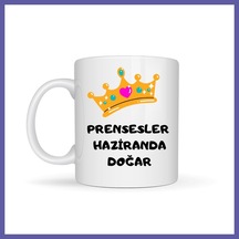 Bezos Prensesler Haziranda Doğar Yazılı Kupa Model 250 Taç Tasarımlı Haziran Ayı Doğum Günü Temalı Seramik Kahve Kupası Nıda Çok Renkli