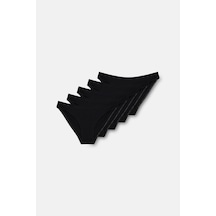 Suwen 5li Pamuklu Basic Slip Külot St00586011447 Siyah