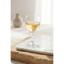 Lav Misket Cam Beyaz Şarap Kadehi 6'lı 170 ml Ayaklı (Meşrubat/Su Bardağı)