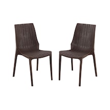 Depootoptan Mandella Nirvana Sandalye (2 Adet) Kahverengi