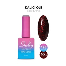 Shelby 10 Ml. A198 Işıltılı Kırmızı Kalıcı Oje
