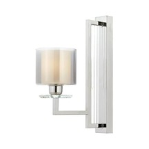Ap-60190-1k Krom Kaplama Aplik E27 Metal Kristal 15x32cm Açık Ahşap