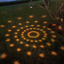 Güneş Enerjili Çim Lambası Gece Işıkları Su Geçirmez Altın Altın