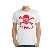 Bant Giyim - St. Pauli Futbol Beyaz Erkek T-Shirt Tişört