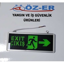 Exıt Yeşil Işıklı Armatür Uyarı Levhası